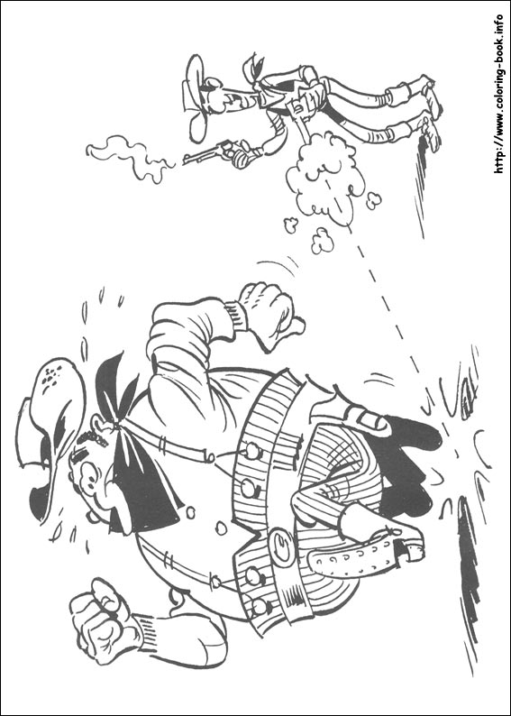 Lucky Luke coloring picture